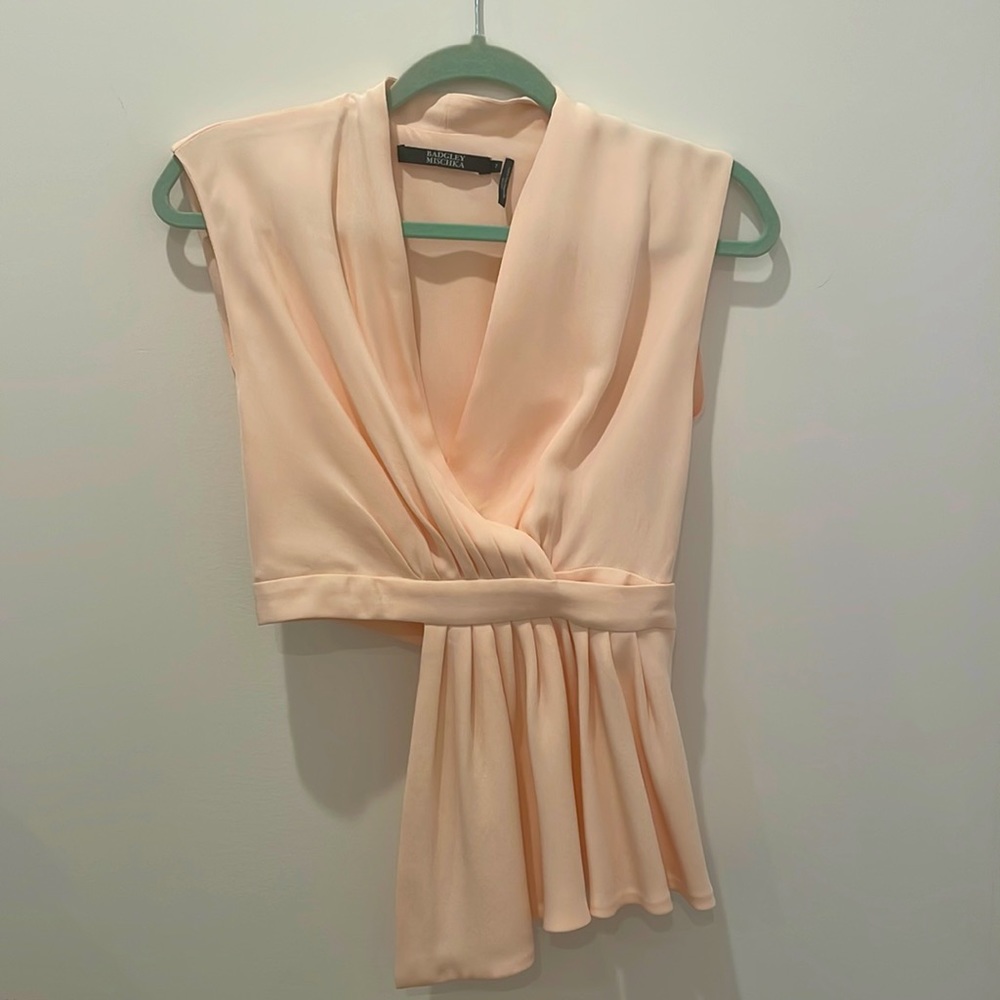 Badgley Mischka wrap cropped top